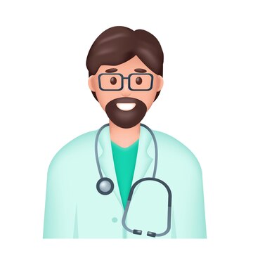 smiling-bearded-man-doctor-avatar-uniform-with-stethoscope-3d-healthcare-medicine-concept_313242-1372